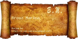 Brosz Marina névjegykártya